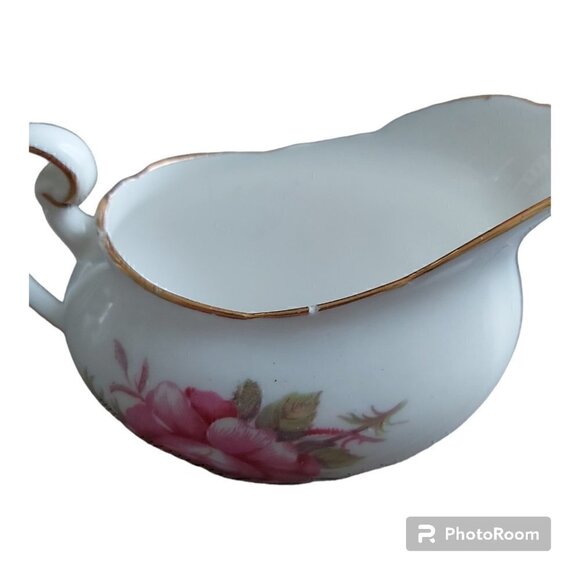 PARAGON Rose Cream & Sugar Bowl Set with Gold Trim – Elegant Fine China Tea Set - Picture 6 of 6